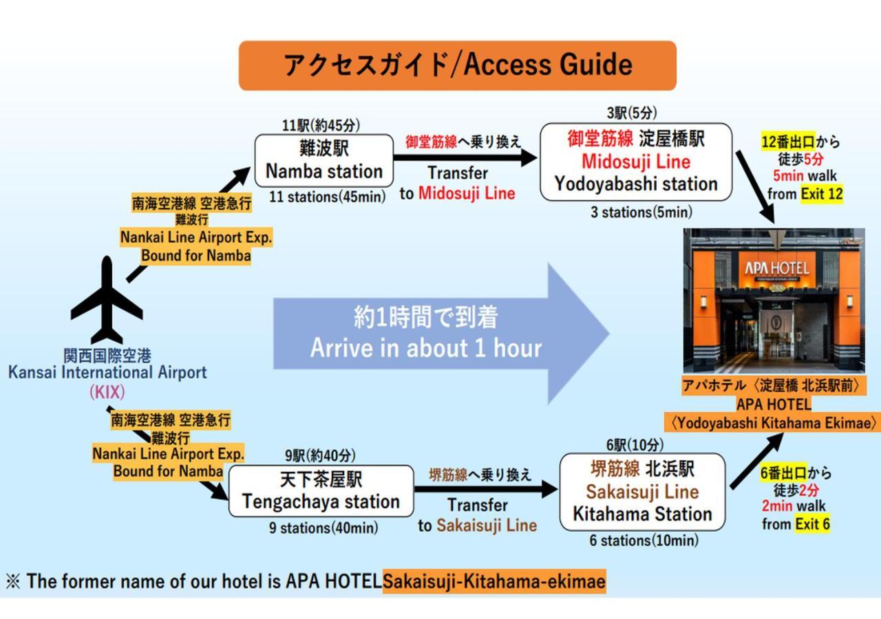 Apa Hotel Yodoyabashi Kitahama Ekimae Osaka Zewnętrze zdjęcie